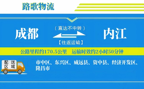 成都到威远县物流专线