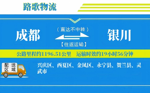 成都到银川物流专线