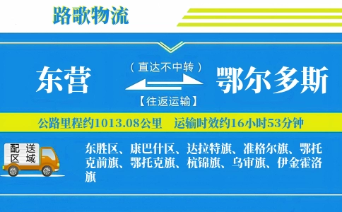 东营到鄂尔多斯物流专线