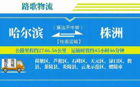 哈尔滨到株洲物流专线