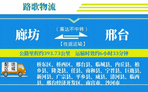 廊坊到宁晋县物流专线