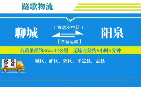 聊城到平定县物流专线