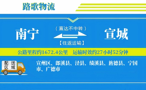 南宁到广德物流专线