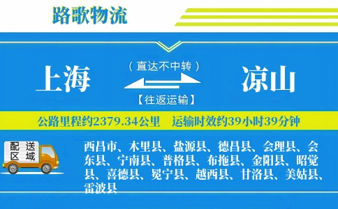 上海到普格县物流专线