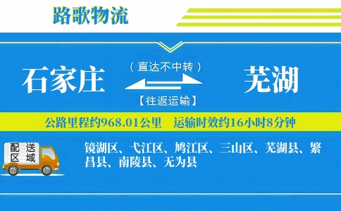 石家庄到无为物流专线