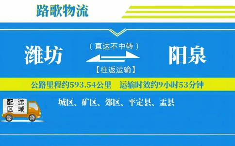 潍坊到平定县物流专线