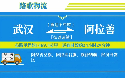 武汉到阿拉善物流专线