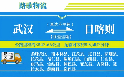 武汉到谢通门县物流专线