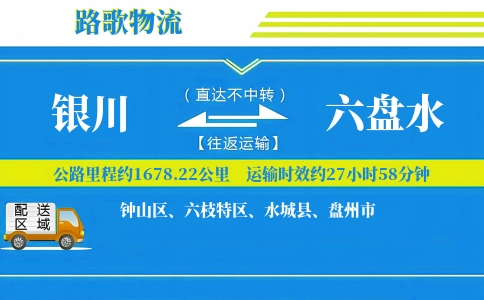 银川到六盘水物流专线