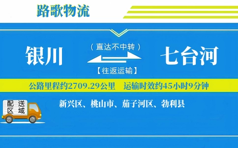 银川到七台河物流专线