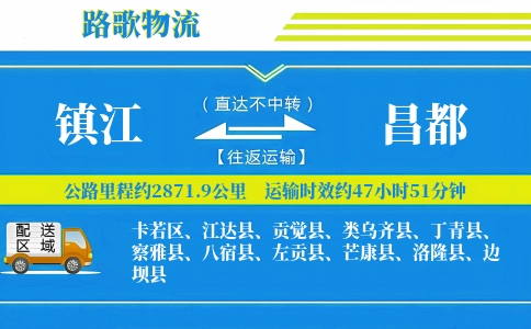 镇江到类乌齐县物流专线