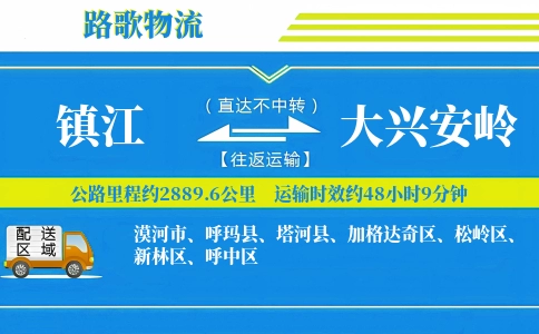 镇江到大兴安岭物流专线